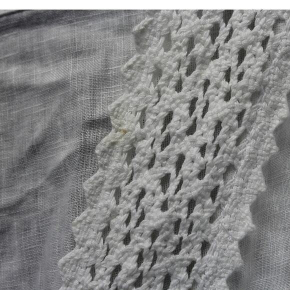 Tyler Boe Linen Dress Celia White Blue Embroidered Maxi Dress Medium - Picture 8 of 9